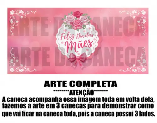 Caneca Polímero Dia das Mães Personalizada