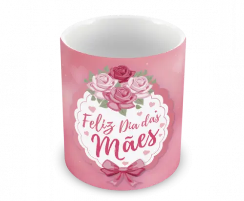 Caneca Polímero Dia das Mães Personalizada