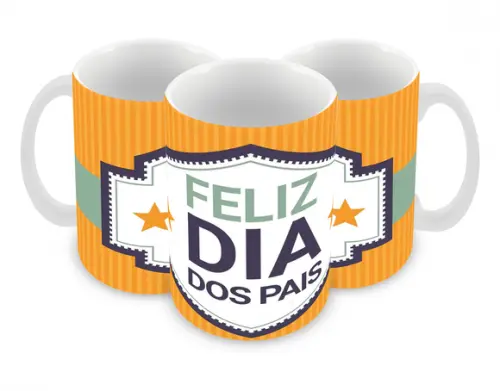 Caneca Polímero Dia dos Pais Personalizada