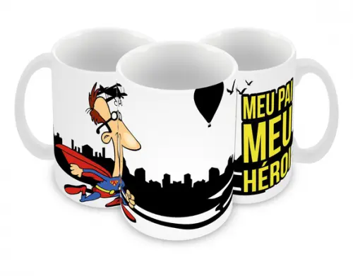 Caneca Polímero Dia dos Pais Personalizada