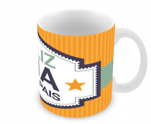 Caneca Polímero Dia dos Pais Personalizada
