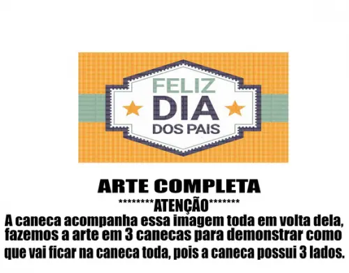 Caneca Polímero Dia dos Pais Personalizada