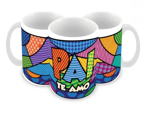 Caneca Polímero Dia dos Pais Personalizada