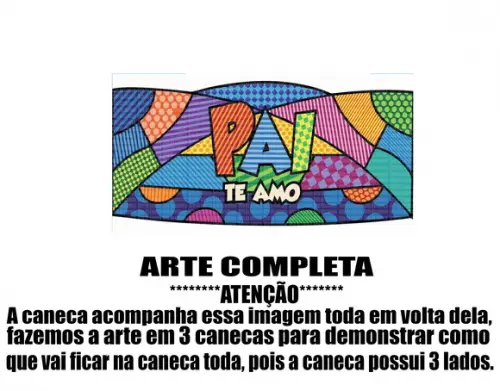 Caneca Polímero Dia dos Pais Personalizada