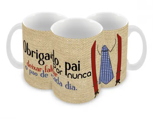 Caneca Polímero Dia dos Pais Personalizada
