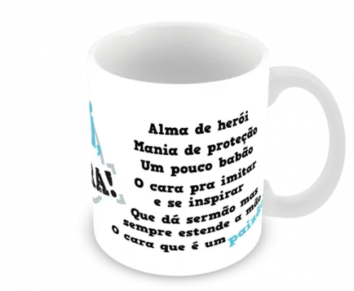 Caneca Polímero Dia dos Pais Personalizada