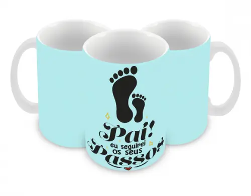 Caneca Polímero Dia dos Pais Personalizada