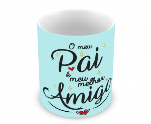 Caneca Polímero Dia dos Pais Personalizada