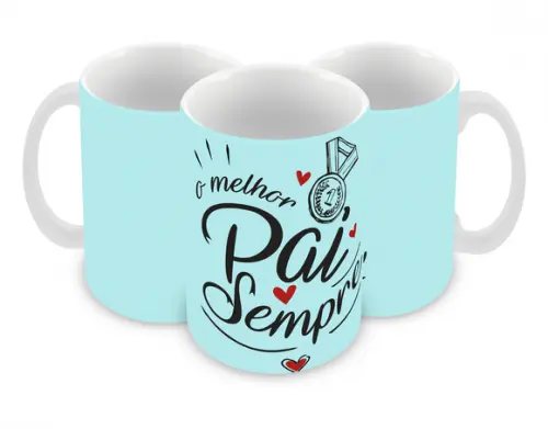 Caneca Polímero Dia dos Pais Personalizada