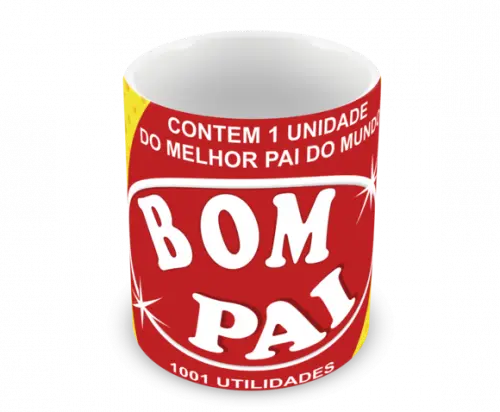 Caneca Polímero Dia dos Pais Personalizada