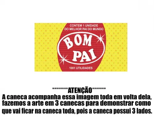 Caneca Polímero Dia dos Pais Personalizada