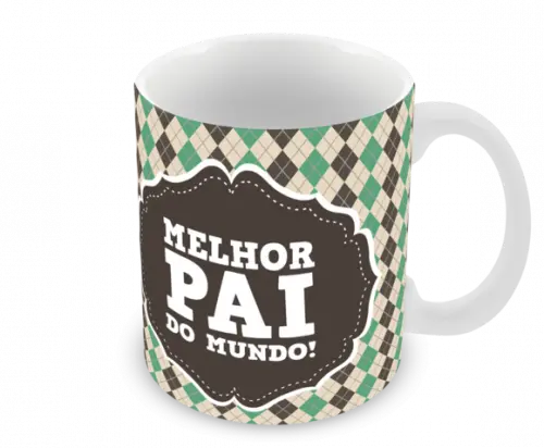 Caneca Polímero Dia dos Pais Personalizada