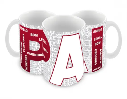 Caneca Polímero Dia dos Pais Personalizada