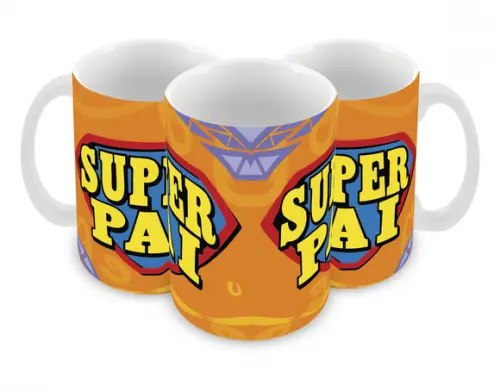 Caneca Polímero Dia dos Pais Personalizada