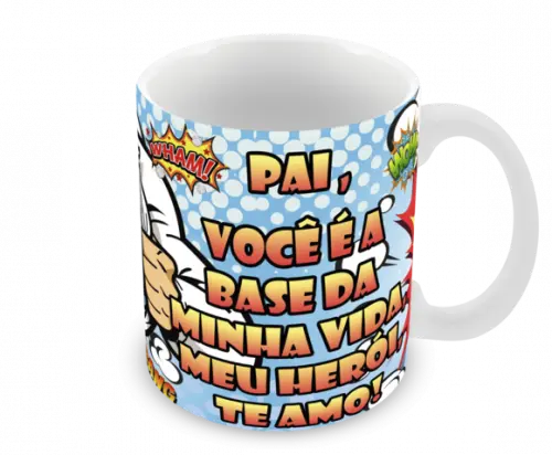 Caneca Polímero Dia dos Pais Personalizada