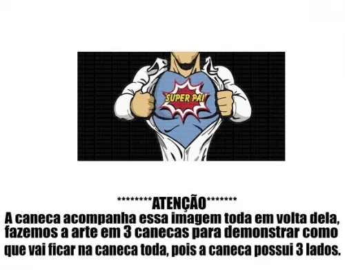 Caneca Polímero Dia dos Pais Personalizada
