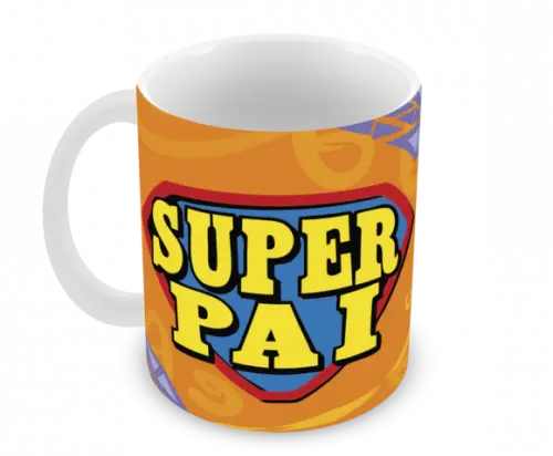 Caneca Polímero Dia dos Pais Personalizada
