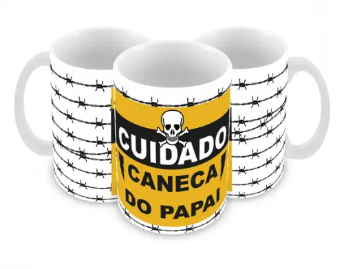 Caneca Polímero Dia dos Pais Personalizada