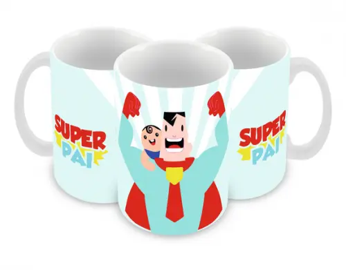 Caneca Polímero Dia dos Pais Personalizada