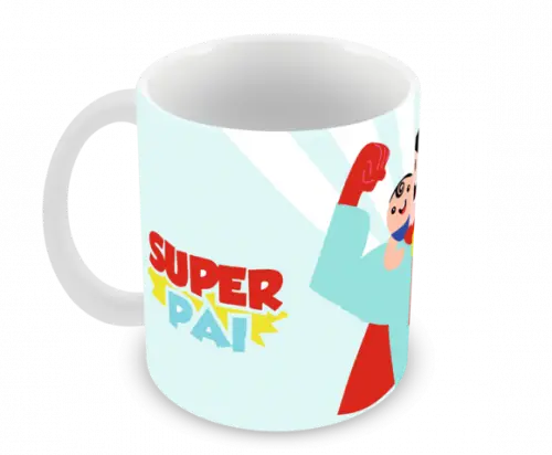 Caneca Polímero Dia dos Pais Personalizada