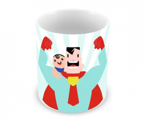 Caneca Polímero Dia dos Pais Personalizada
