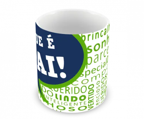Caneca Polímero Dia dos Pais Personalizada