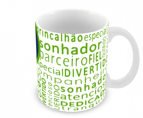 Caneca Polímero Dia dos Pais Personalizada