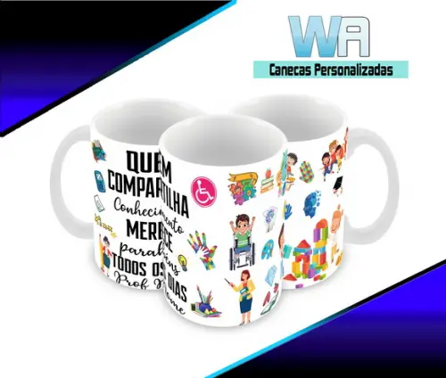 Caneca Polímero Dia dos Professores Personalizada