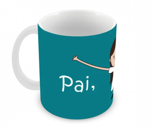 Caneca Polímero Dia dos Pais Personalizada