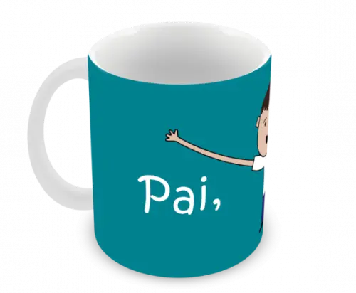 Caneca Polímero Dia dos Pais Personalizada