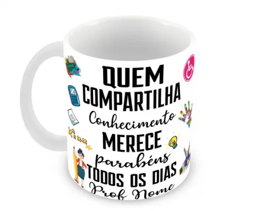 Caneca Polímero Dia dos Professores Personalizada