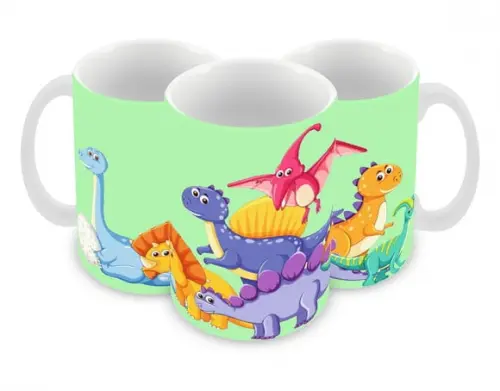 Caneca Polímero Dinossauros Personalizada