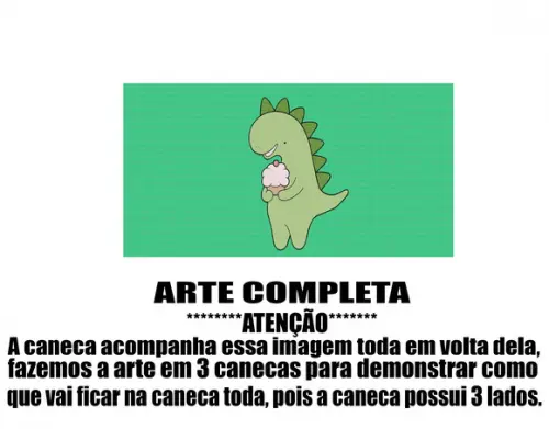 Caneca Polímero Dinossauros Personalizada