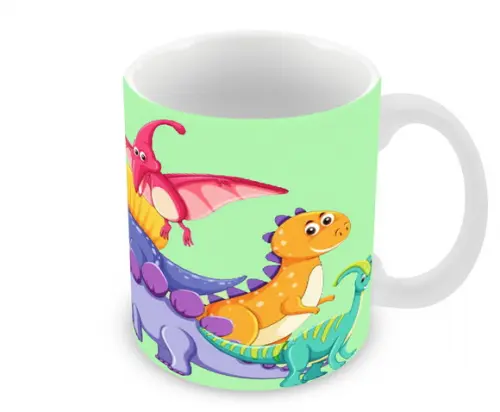 Caneca Polímero Dinossauros Personalizada