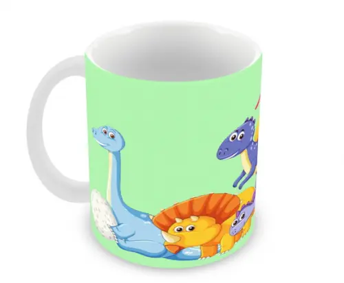 Caneca Polímero Dinossauros Personalizada