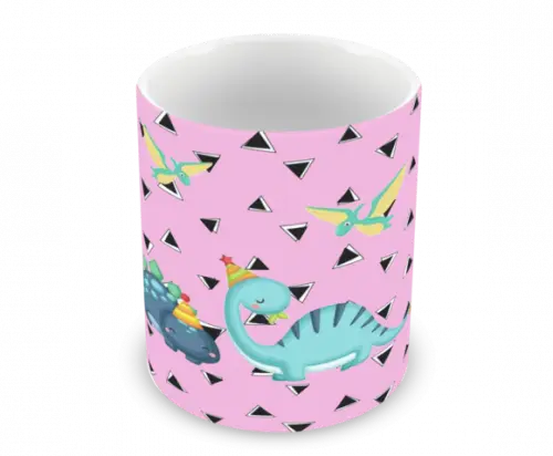 Caneca Polímero Dinossauros Personalizada