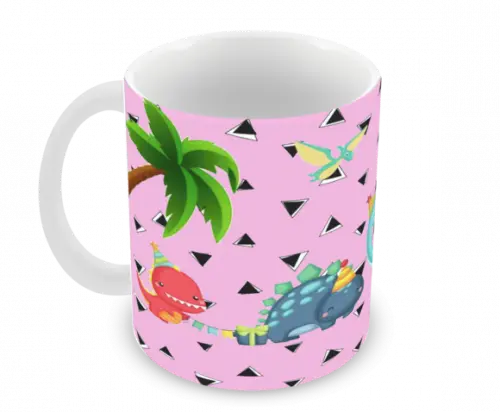 Caneca Polímero Dinossauros Personalizada