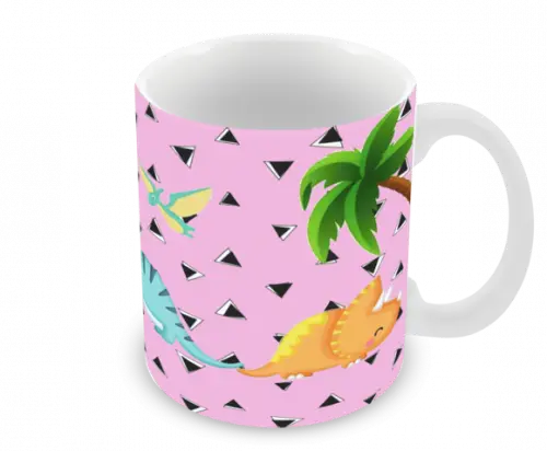 Caneca Polímero Dinossauros Personalizada