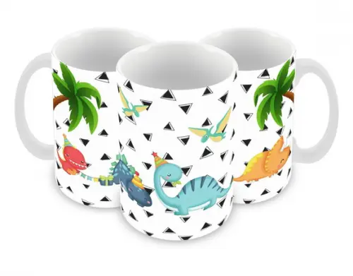 Caneca Polímero Dinossauros Personalizada
