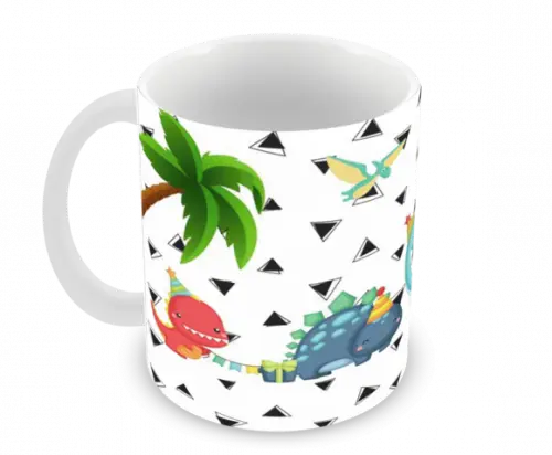 Caneca Polímero Dinossauros Personalizada