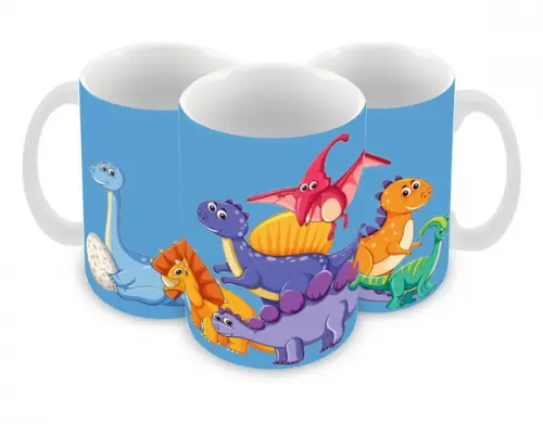 Caneca Polímero Dinossauros Personalizada