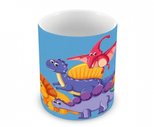 Caneca Polímero Dinossauros Personalizada