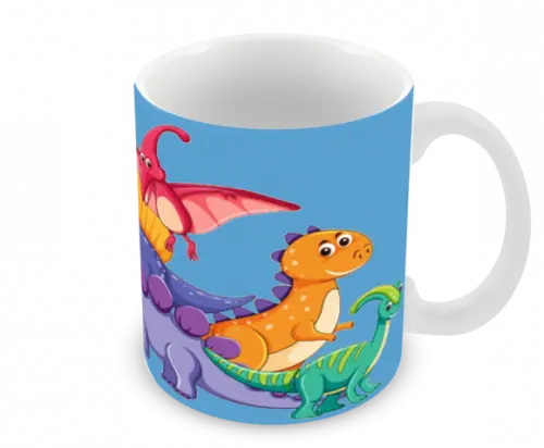 Caneca Polímero Dinossauros Personalizada