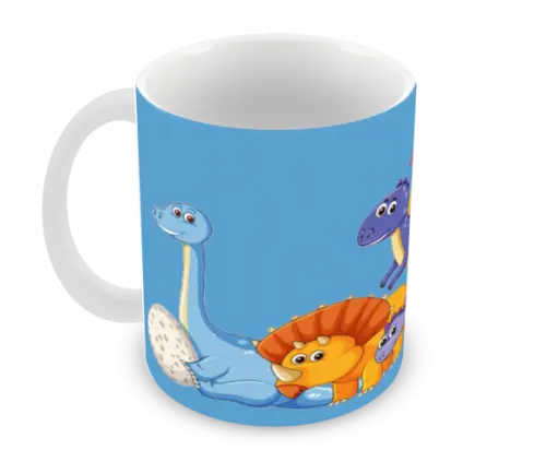 Caneca Polímero Dinossauros Personalizada