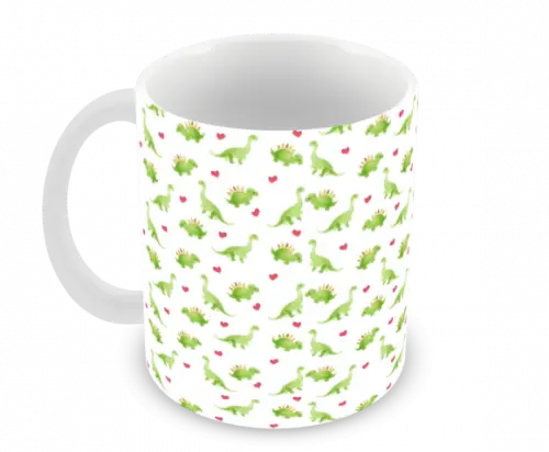 Caneca Polímero Dinossauros Personalizada