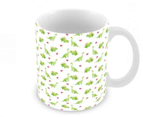Caneca Polímero Dinossauros Personalizada