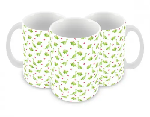 Caneca Polímero Dinossauros Personalizada