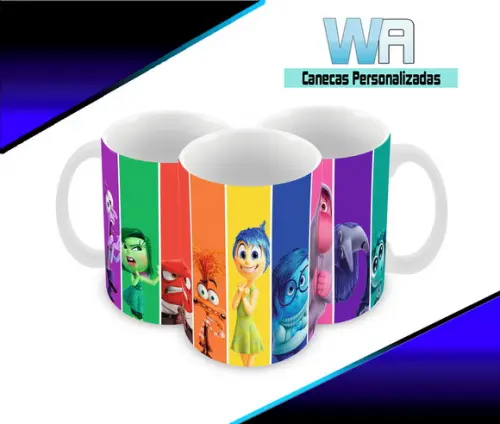 Caneca Polímero Divertida Mente 2 Personalizada