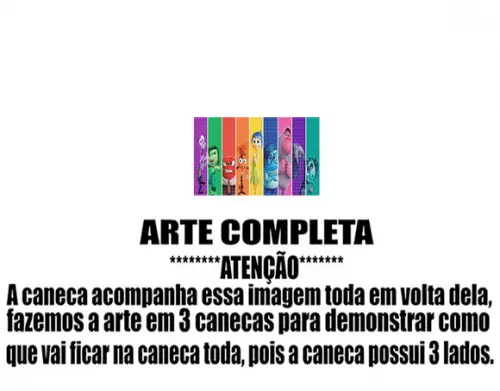 Caneca Polímero Divertida Mente 2 Personalizada