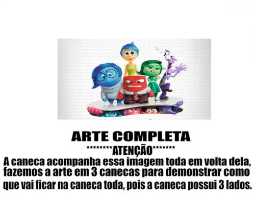 Caneca Polímero Divertida Mente 2 Personalizada